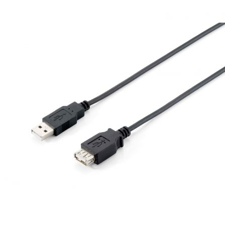 Equip Cable de Extensión USB 2.0 Tipo A Macho a Hembra 5m Negro